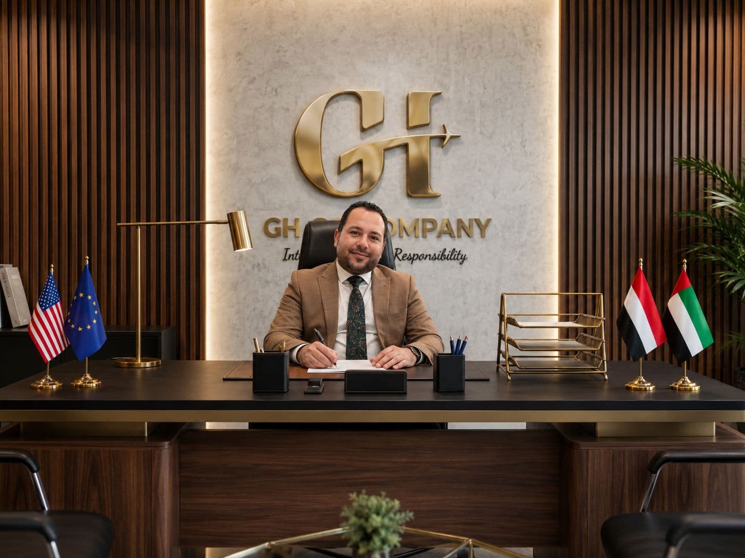 Ghaly Company service desk and office